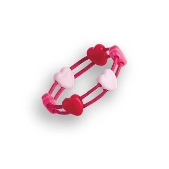 NEW American Girl Doll HEART BRACELET Love Valentines Day Red Pink Friends NIP - Picture 1 of 3